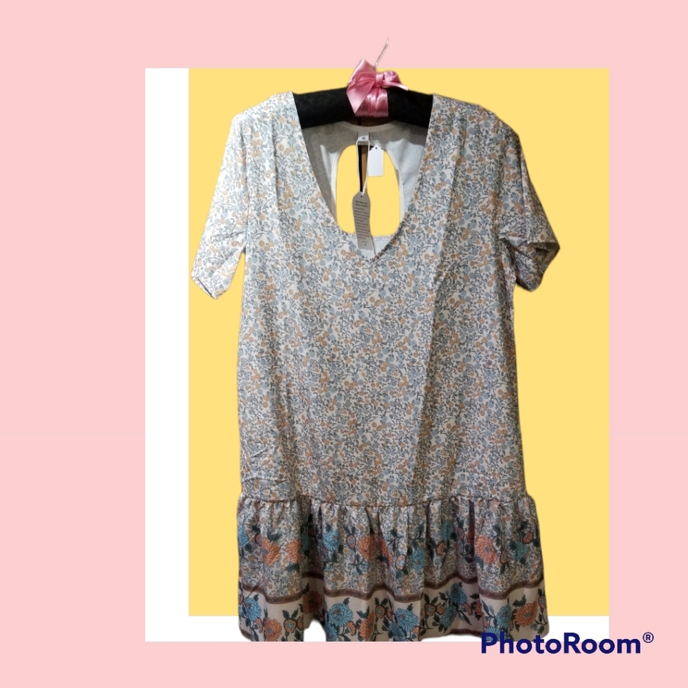 Made with Love Floral Prairie Dress NWT